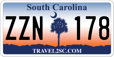 SC license plate ZZN178