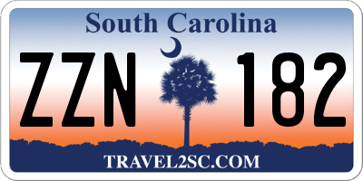 SC license plate ZZN182