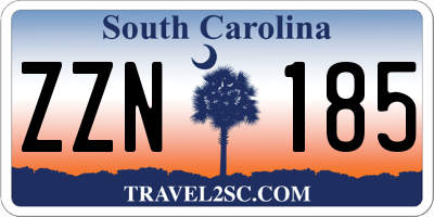 SC license plate ZZN185