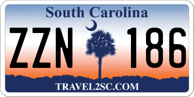 SC license plate ZZN186