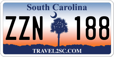 SC license plate ZZN188