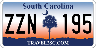 SC license plate ZZN195