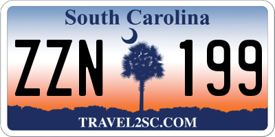 SC license plate ZZN199