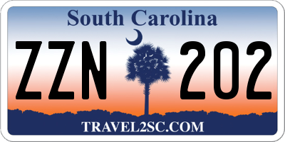 SC license plate ZZN202