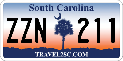 SC license plate ZZN211