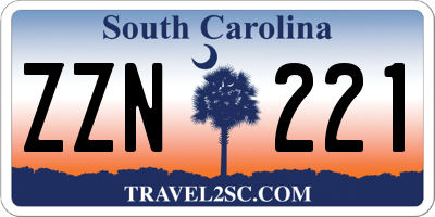 SC license plate ZZN221