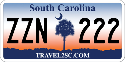 SC license plate ZZN222