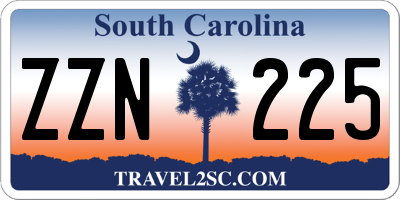 SC license plate ZZN225