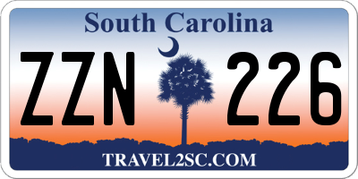 SC license plate ZZN226