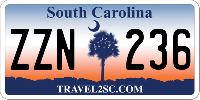 SC license plate ZZN236