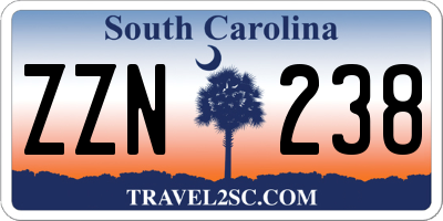SC license plate ZZN238