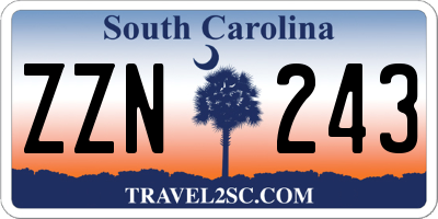 SC license plate ZZN243