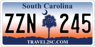 SC license plate ZZN245