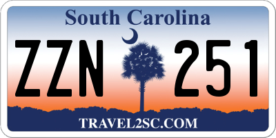 SC license plate ZZN251