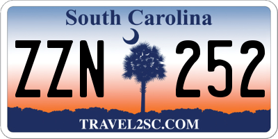 SC license plate ZZN252