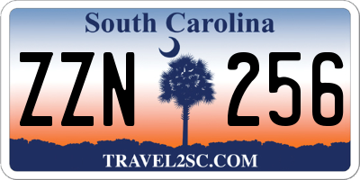 SC license plate ZZN256