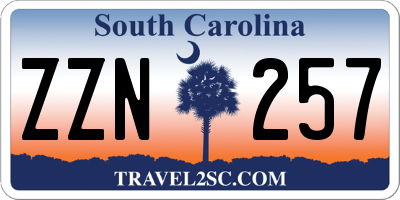 SC license plate ZZN257