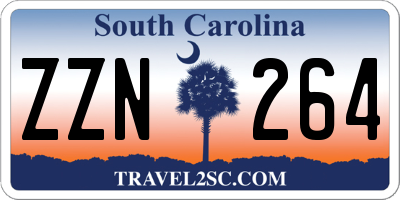 SC license plate ZZN264