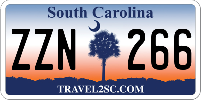 SC license plate ZZN266