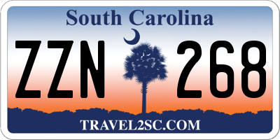 SC license plate ZZN268