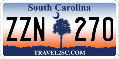 SC license plate ZZN270