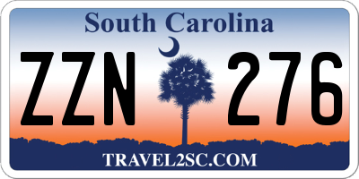 SC license plate ZZN276