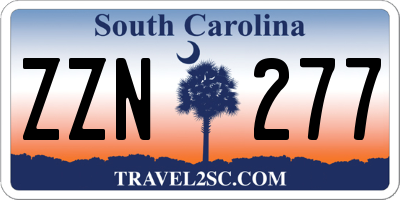 SC license plate ZZN277