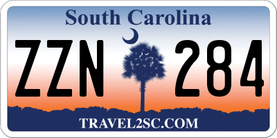 SC license plate ZZN284