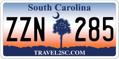 SC license plate ZZN285