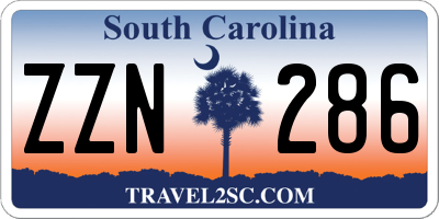 SC license plate ZZN286