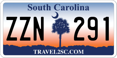 SC license plate ZZN291