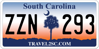 SC license plate ZZN293