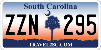 SC license plate ZZN295