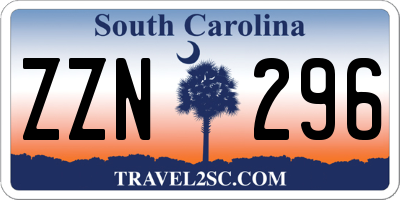 SC license plate ZZN296