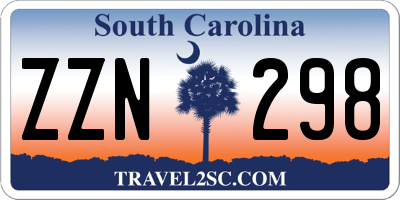 SC license plate ZZN298