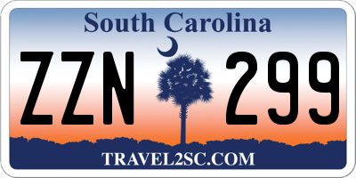 SC license plate ZZN299