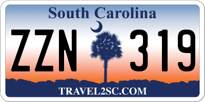 SC license plate ZZN319