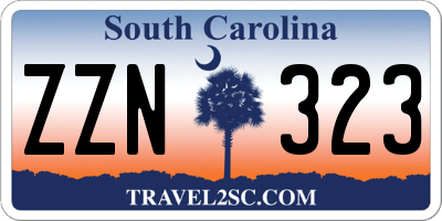 SC license plate ZZN323