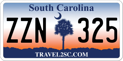 SC license plate ZZN325