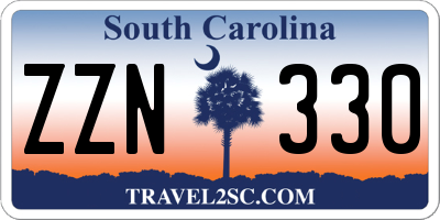 SC license plate ZZN330