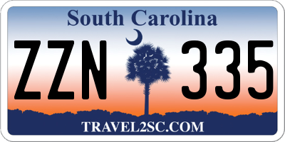 SC license plate ZZN335