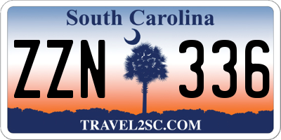 SC license plate ZZN336