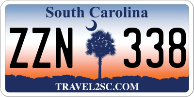 SC license plate ZZN338