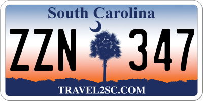 SC license plate ZZN347