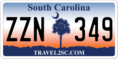 SC license plate ZZN349