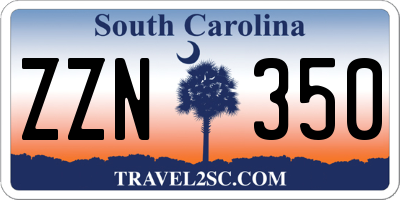 SC license plate ZZN350