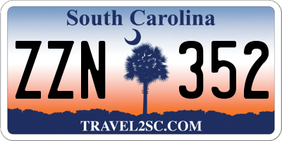 SC license plate ZZN352