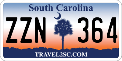 SC license plate ZZN364