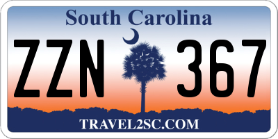 SC license plate ZZN367