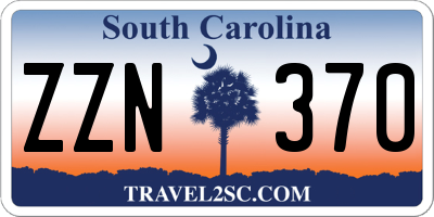 SC license plate ZZN370
